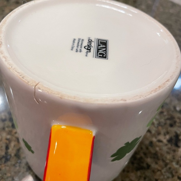 LANG Irish "Lucky" Coffee Tea Mug Ceramic Rainbow Handle Shamrocks St. Patty's - Picture 5 of 8